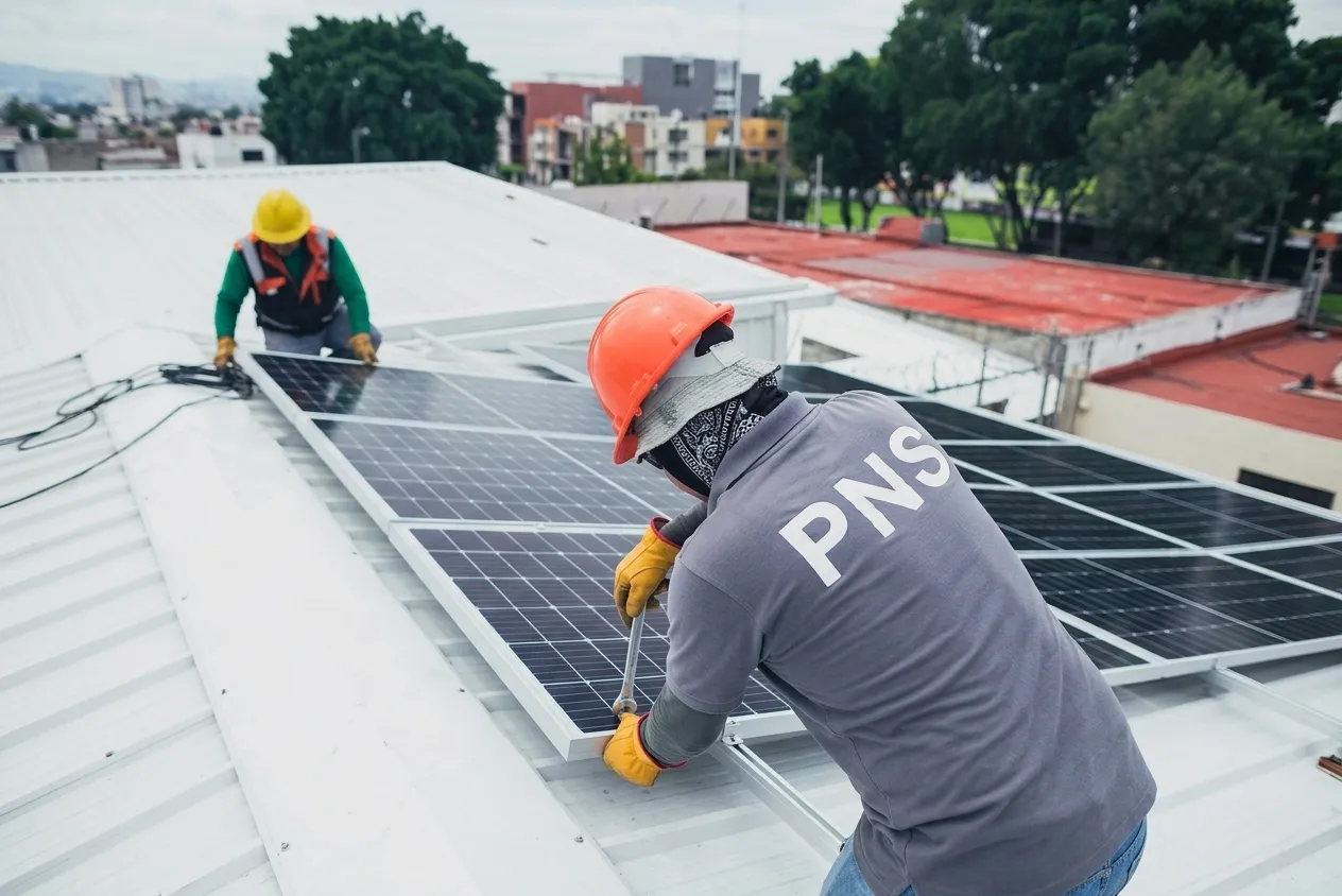 Installation de panneaux solaires